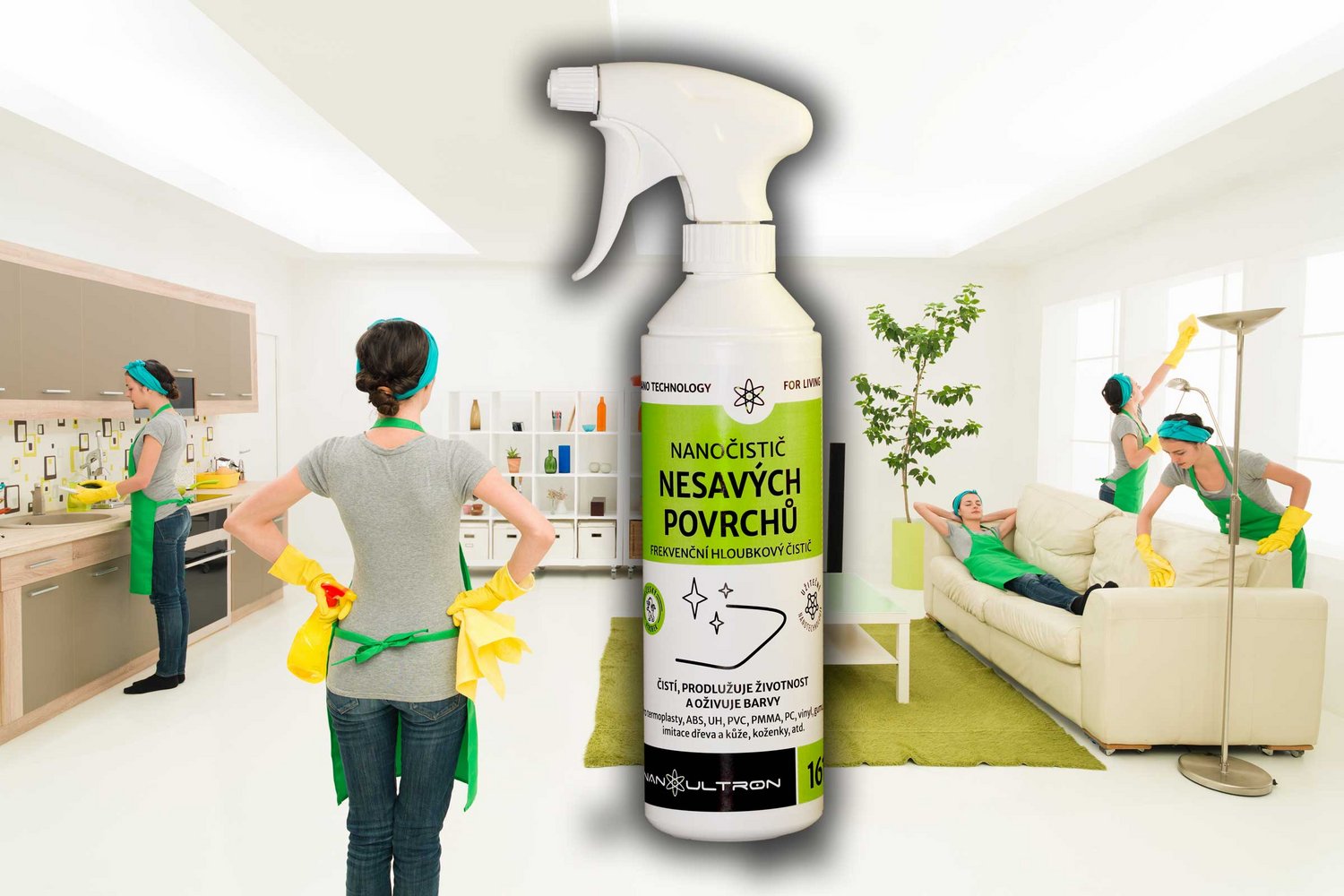 Nanočistič nesavých povrchů - Univerzal. 500ml