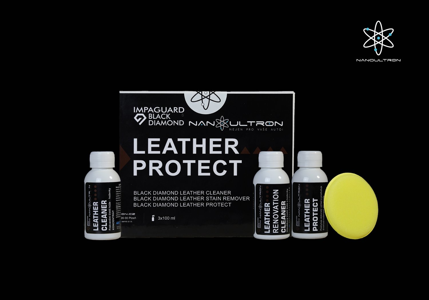 SADA BLACK DIAMOND LEATHER PROTECT - Čističe a ochrana kůže sada