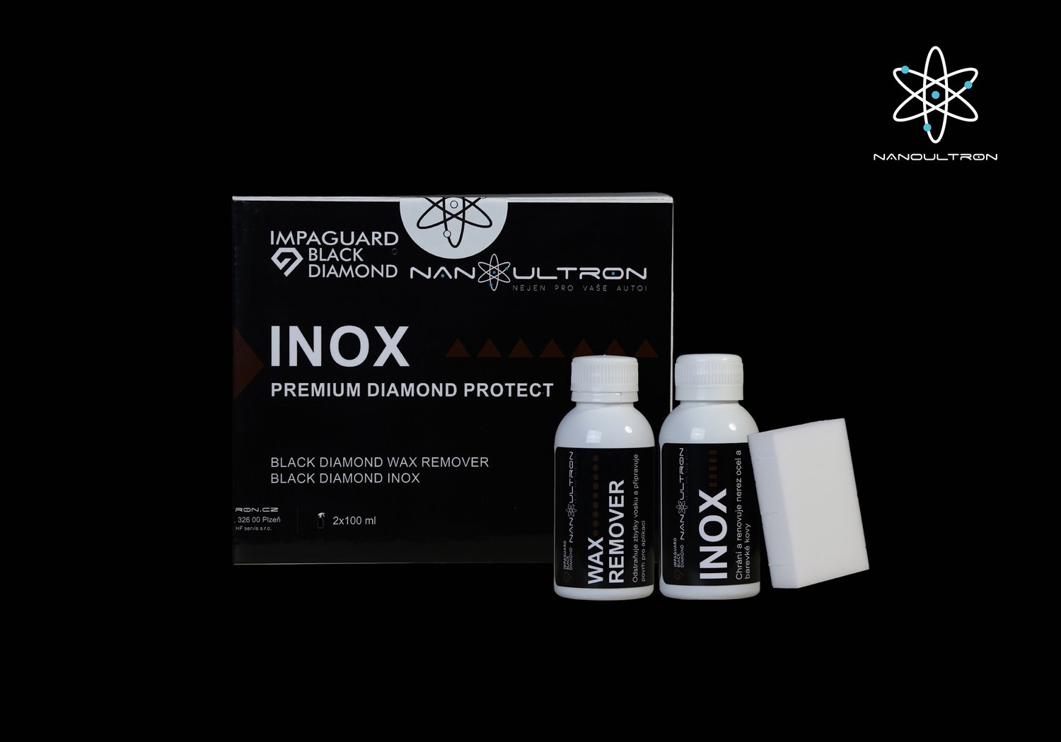 SADA BLACK DIAMOND INOX - Nano ochrana auto kovů: ocel, hliník, zinek, měď, mosaz a další...