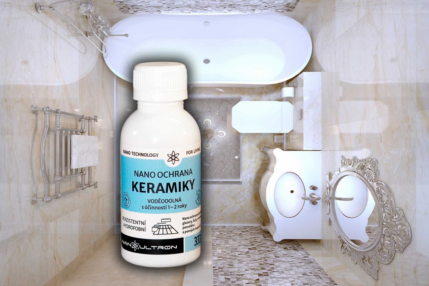 Nano ochrana keramiky, dlažby, umyvadel - antibakteriální